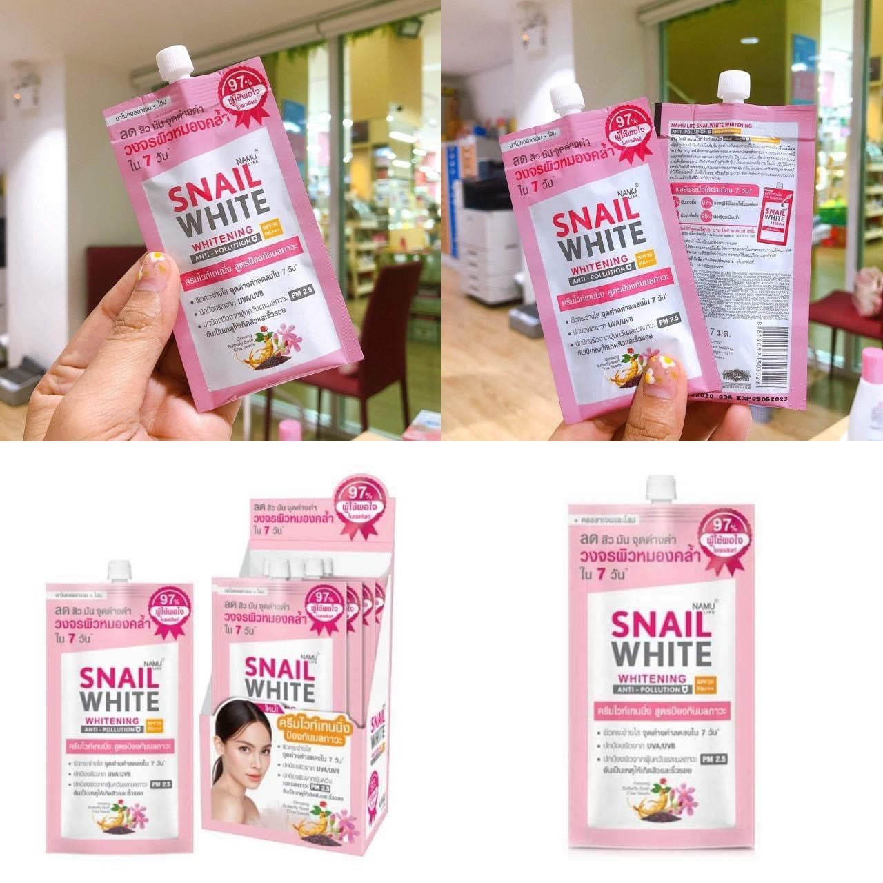 Snail White Whitening Anti - Pollution Cream | Brightening Day Cream SPF 30++ 7 grams - My Care Kits