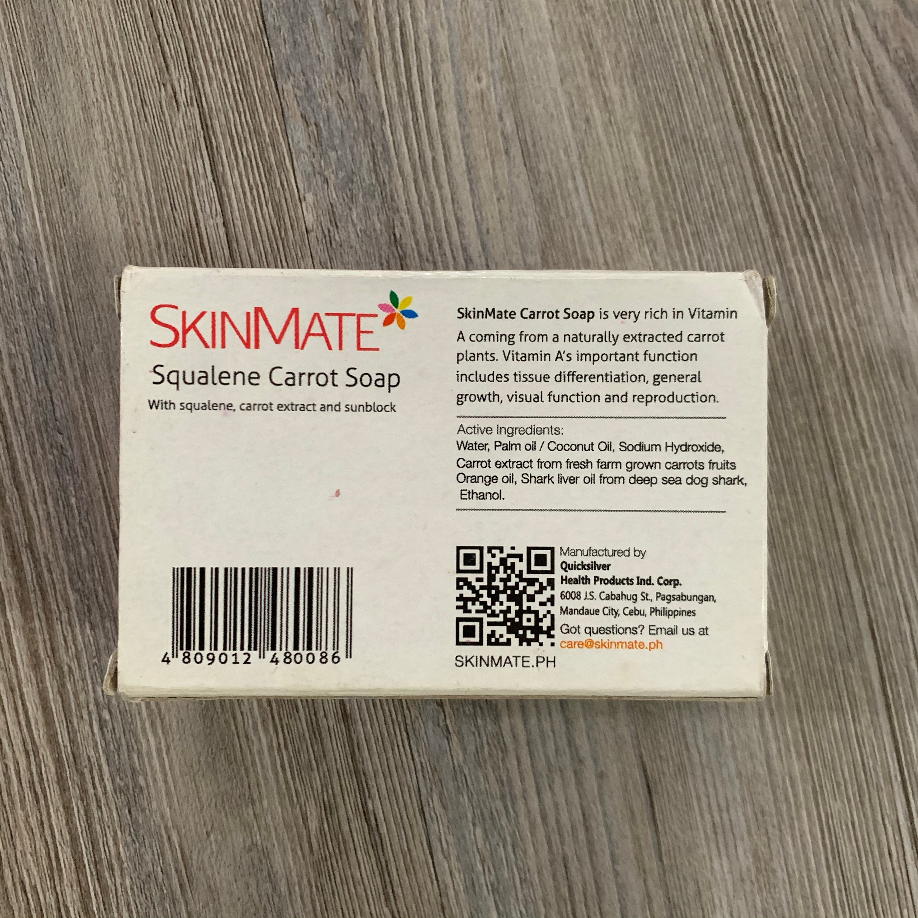 SkinMate Squalene Carrot Soap with Squalene, Carrot Extract and Sunblock 125g - My Care Kits