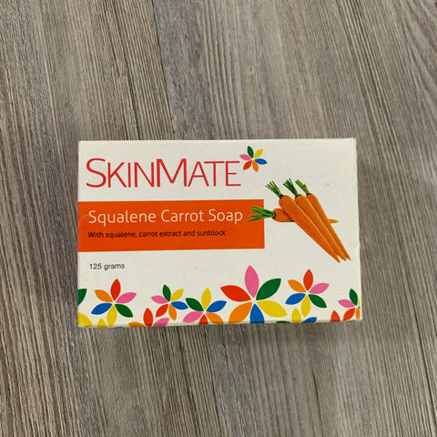SkinMate Squalene Carrot Soap with Squalene, Carrot Extract and Sunblock 125g