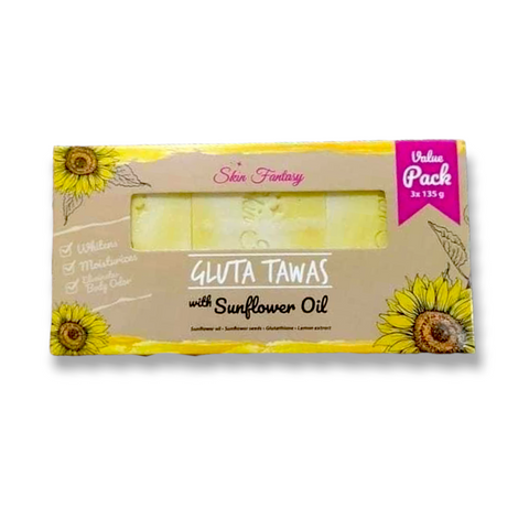 Skin Fantasy - Gluta Tawas with Sunflower Oil Soap 3 x 100g