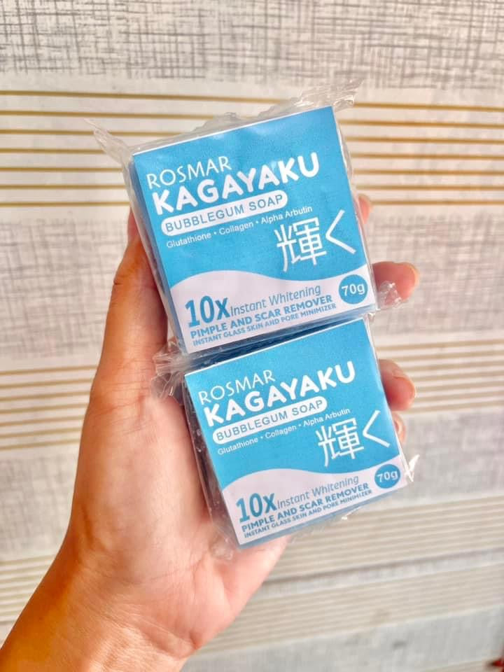 Rosmar Kagayaku - Bubblegum Soap - Instant Whitening Pimple and Scar Remover 70g ( Blue ) - My Care Kits