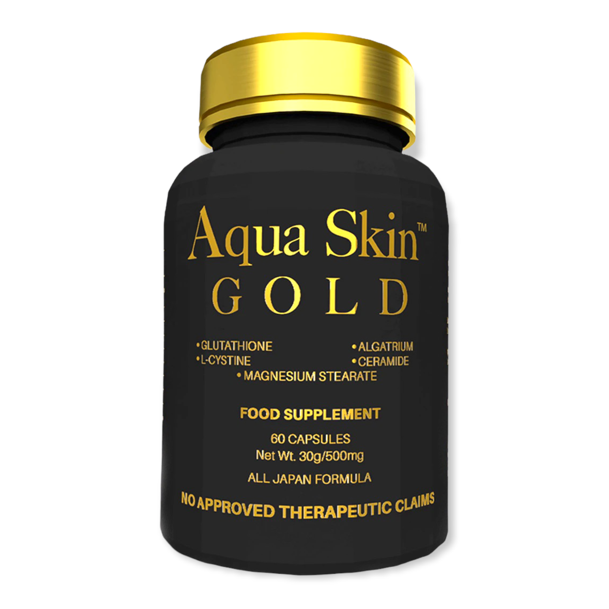 Aqua Skin Gold Capsule - 60 counts ( black)