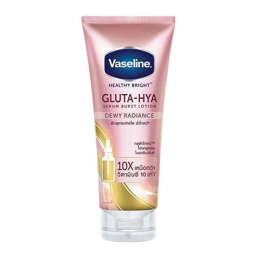 Vaseline Gluta - HYA Serum - Dewey Radiance 10X Whitening Lotion 330ml ( PINK )