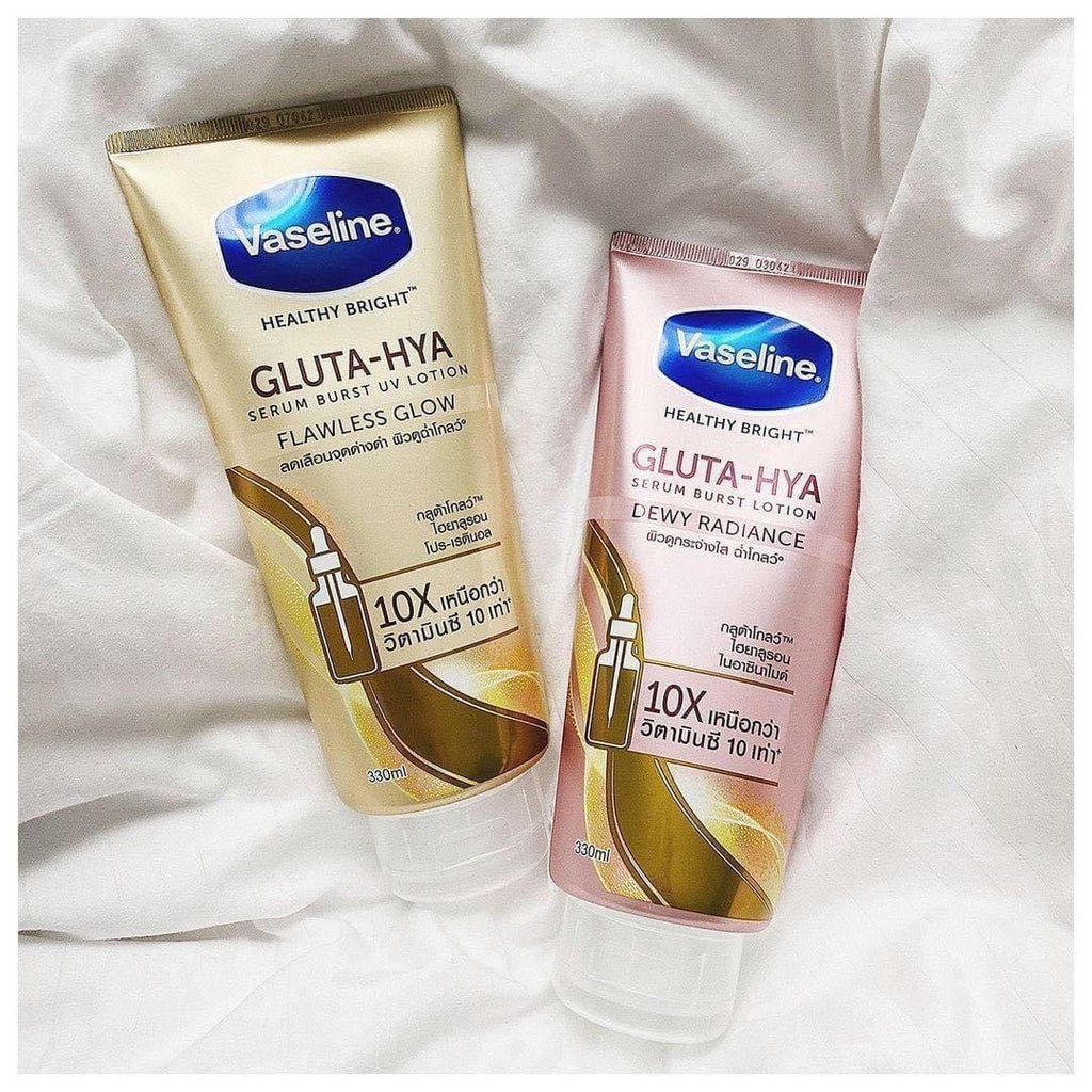 Vaseline Gluta - HYA Glow Serum 10X Whitening Lotion 330ml - ( Gold ) - My Care Kits