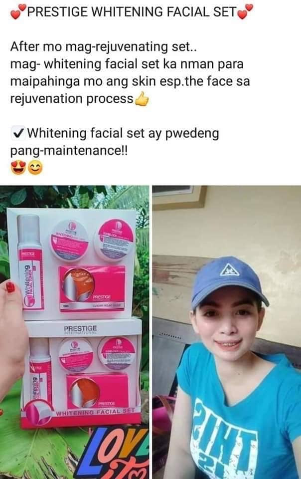 Prestige Whitening facial set - maintenance set (Blue box) - My Care Kits