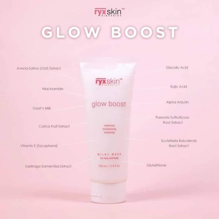 RyxSkin Glow Boost Milky Wash For Face and Body 100ml - My Care Kits