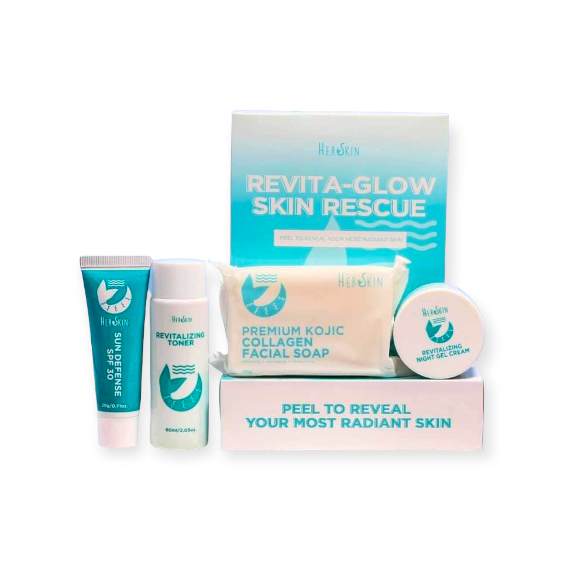 REVITALESSENCE SKIN GLOW250とパウダー01セット HerSkin - Revita Glow Skin Rescue Facial Set - FACIAL SET – My