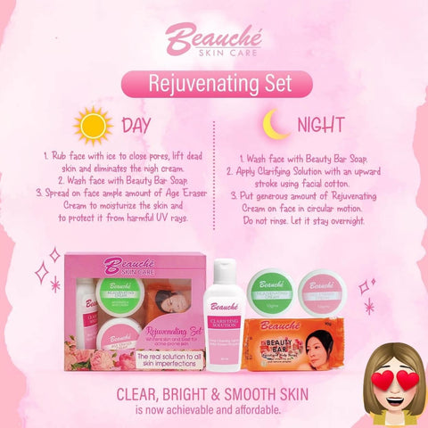 Beauche Skin care Rejuvenating set (light pink box)