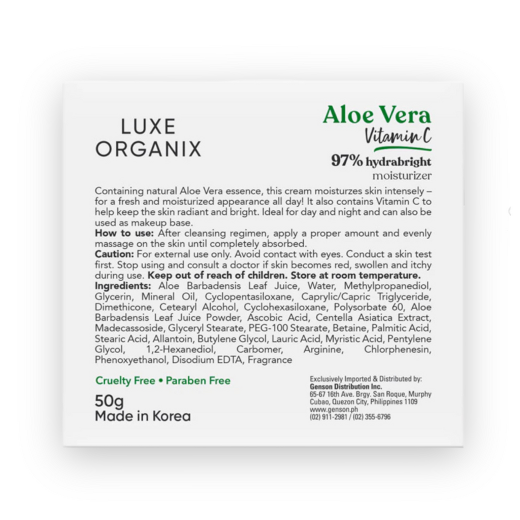 Luxe Organix - Aloe Vera Vitamin C 97% Hydrabright Moisturizer - 50g - My Care Kits