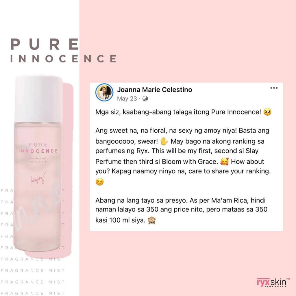 RyxSkin Pure Innocence - Fragrance Mist 100ml - My Care Kits