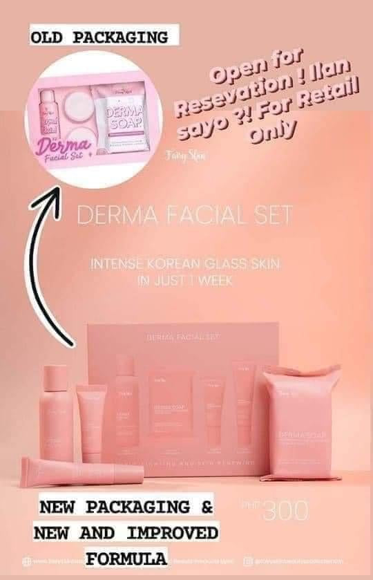 Fairy Skin -Derma Facial Set - NEW & Improved Formuka - NEW packaging of Fairy Rejuvenating set - My Care Kits