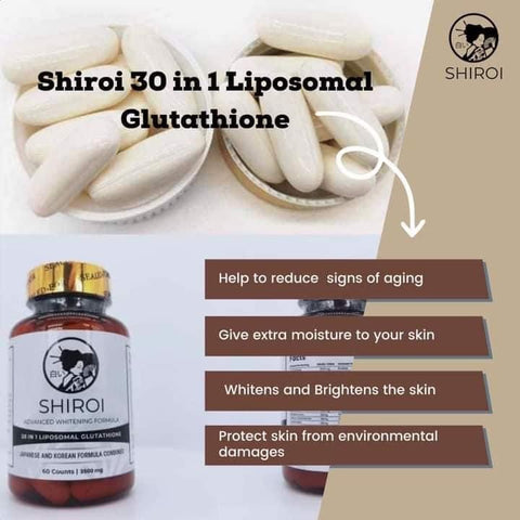 Shiroi Advance Whitening Formula Glutathione Capsule - 60 counts 3500mg