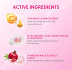 Snail White - Glow Body Cream - Pomagranate Extract AHA Niacinamide - Body Cream 300ml - My Care Kits