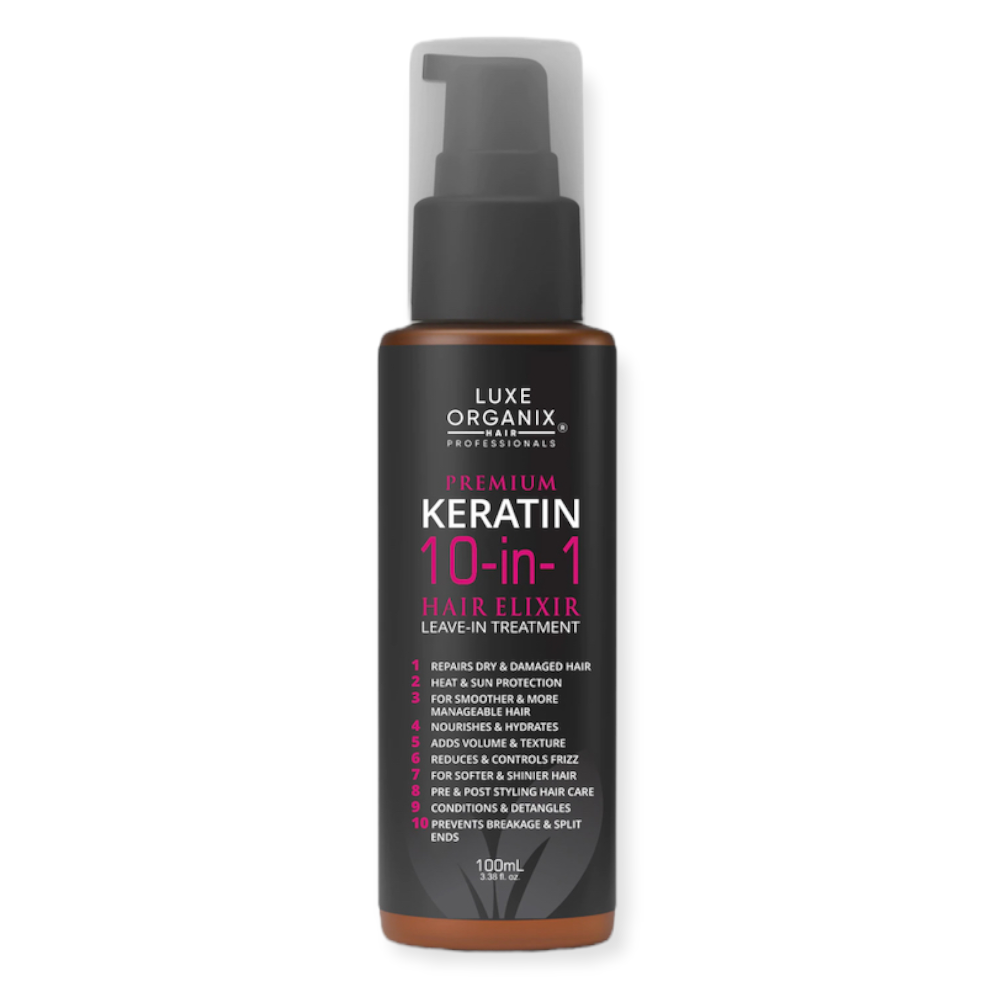 Luxe Organix Keratin 10in1 Hair Elixir Leave-in Treatment 100ml - My Care Kits