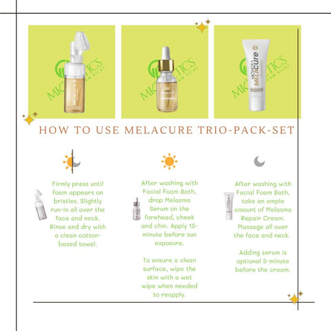 Mk’Smetics MELACURE 24k Cosmegold - Melasma Triple Solution Facial Set