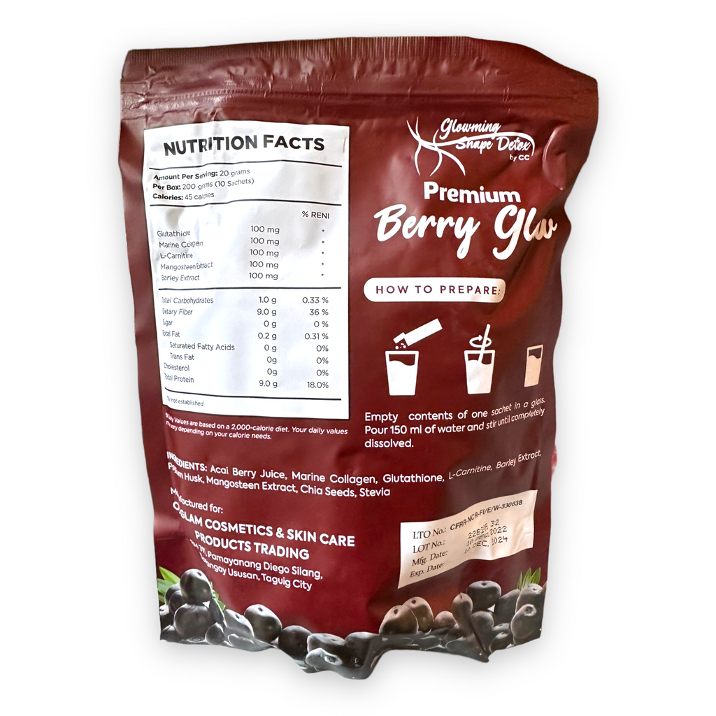 Glowming Shape Detox - Premium Berry Glow 10 x 20g - My Care Kits