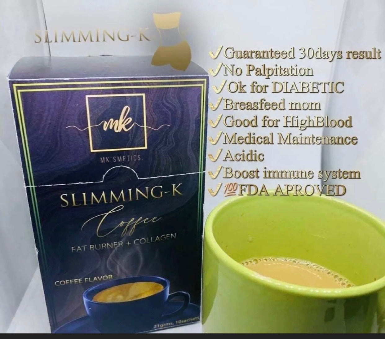 MK Slimming-K Coffee Fat Burner + Collagen - My Care Kits