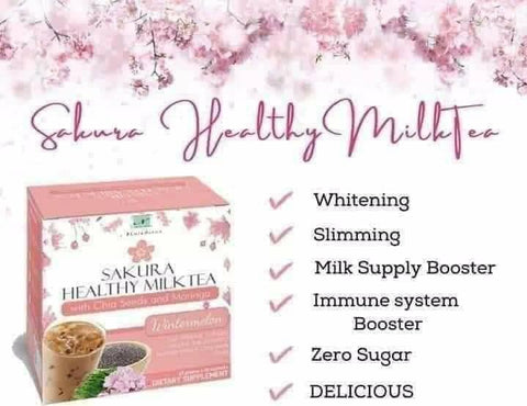 NAMIROSEUS- Sakura Healthy Milktea - with Chia seeds & Moringa 21g x 10