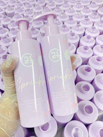 G21 Sprinkle Gel Based Lotion Instant White - Shimmer SPF 30  ( purple bottle )