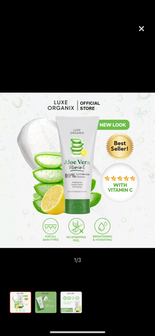 Luxe Organix - Aloe Vera Brightening Foam Cleanser with Vitamin C 120ml