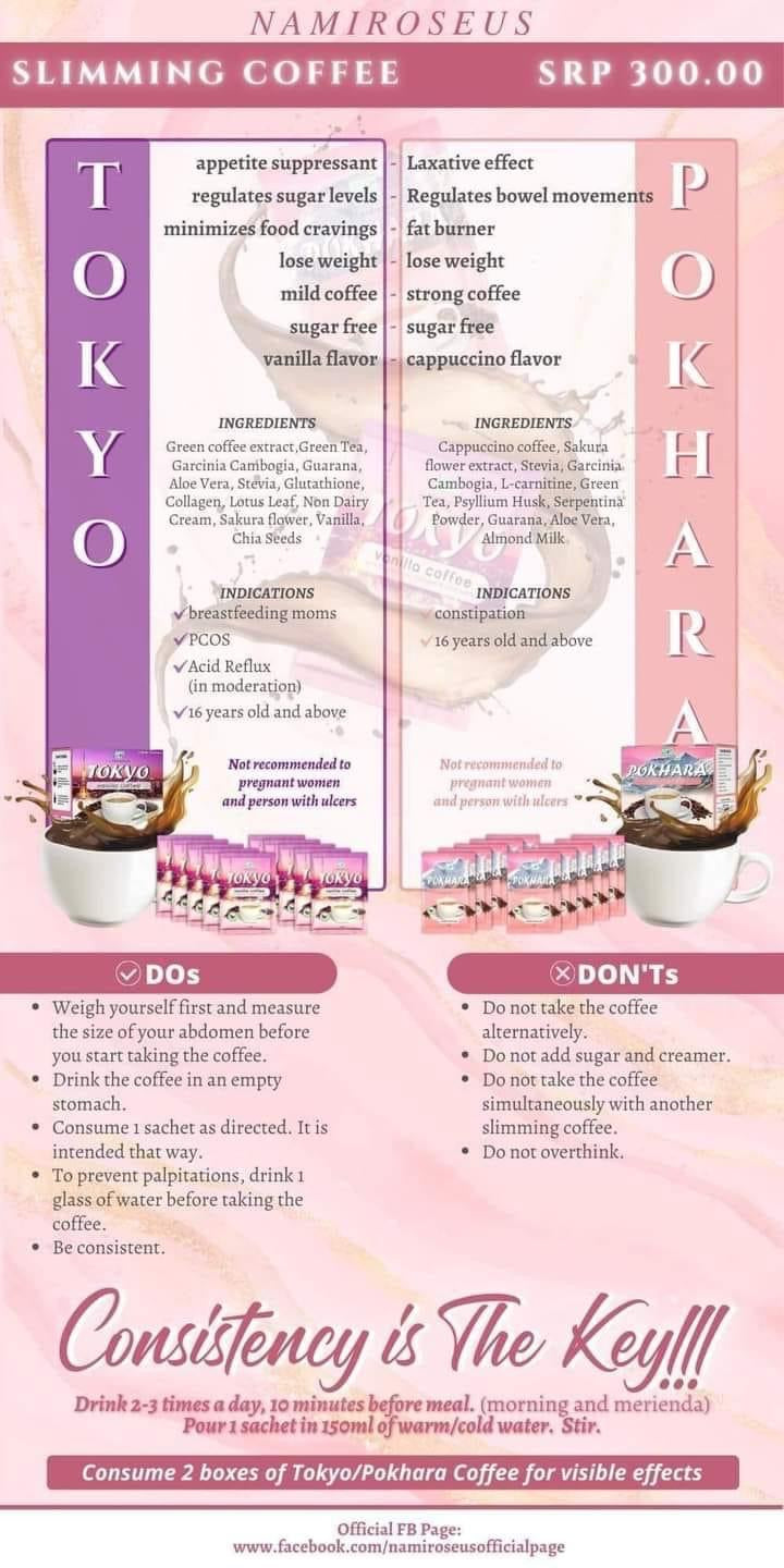 Tokyo Vanilla Coffee - NAMIROSEUS Slimming Coffee 10 x 21g - My Care Kits