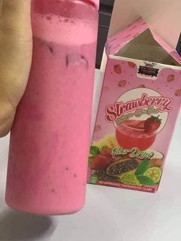Strawberry Chia Seeds Fiber drink
