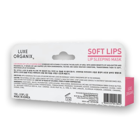 Luxe Organix - Soft Lips - Lip Sleeping Mask 15f