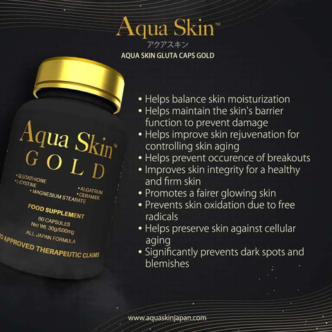 Aqua Skin Gold Capsule - 60 counts ( black)