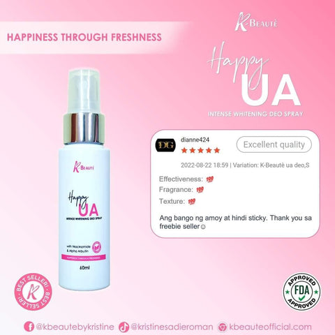 K-Beaute Happy UA Intense Whitening Deo Spray 60ml