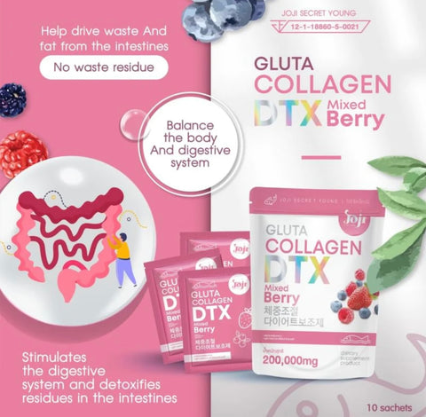 Gluta Collagen  DTX Mixed Berry Slimming Drink  - 200,000 mg Collagen