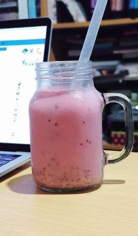 Strawberry Chia Seeds Fiber drink