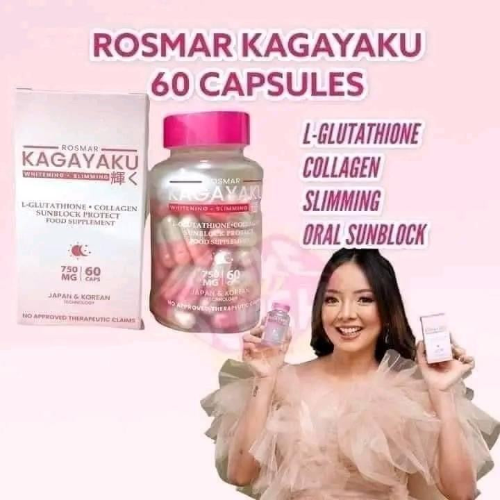 Rosmar Kagayaku - Whitening Slimming Food Supplement - 60 Capsules - My Care Kits