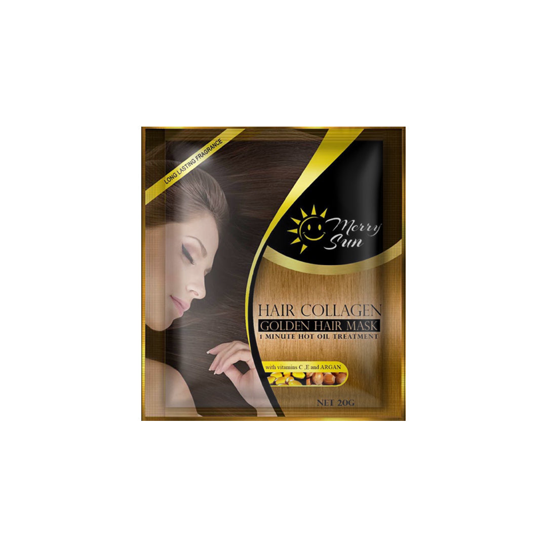 Hair collagen Golden Hair Mask 1 minute hot oil treatment | 12 sachet - My Care Kits