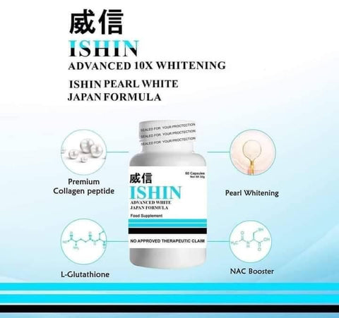 ISHIN 10x Advance White Glutathione Japan Formula - 60 Capsule